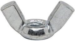 Value Collection - #10-24 UNC, Zinc Plated, Steel Standard Wing Nut - 0.91" Wing Span, 0.47" Wing Span - First Tool & Supply