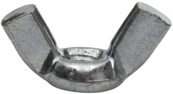 Value Collection - #10-32 UNF, Zinc Plated, Steel Standard Wing Nut - 0.91" Wing Span, 0.47" Wing Span - First Tool & Supply