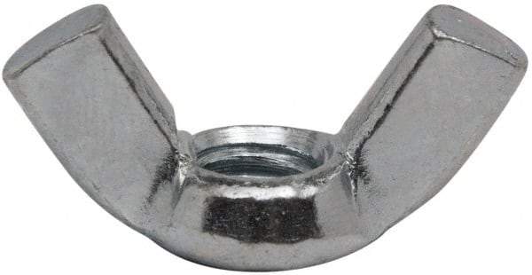 Value Collection - 5/16-18 UNC, Zinc Plated, Steel Standard Wing Nut - 1-1/4" Wing Span, 0.66" Wing Span - First Tool & Supply