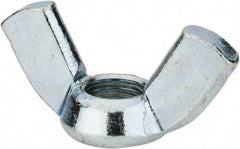 Value Collection - 5/16-24 UNF, Zinc Plated, Steel Standard Wing Nut - 1-1/4" Wing Span, 0.66" Wing Span - First Tool & Supply