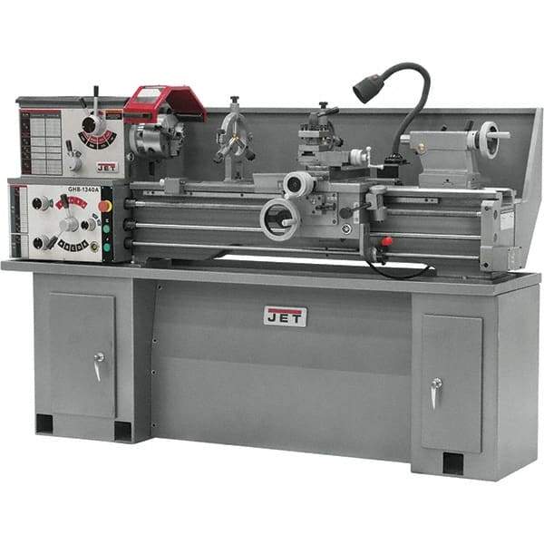 Jet - 13" Swing, 40" Between Centers, 230 Volt, Single Phase Bench Lathe - 5MT Taper, 2 hp, 70 to 2,000 RPM, 1-1/2" Bore Diam, 32" Deep x 47" High x 71" Long - First Tool & Supply