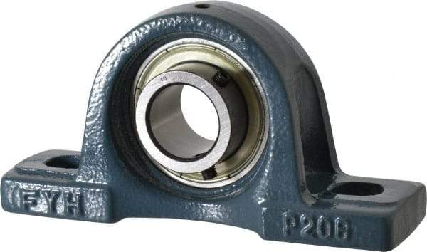 Value Collection - 6-3/16" OALBall Bearing Pillow Block - Cast Iron - First Tool & Supply