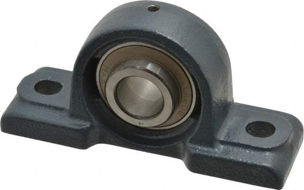 Value Collection - 5-1/2" OALBall Bearing Pillow Block - Cast Iron - First Tool & Supply