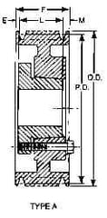 Browning - 1/2 to 2 Bore Diam, 6.15" Outside Diam, QD Bushed V Belt Sheave - 5.4 A Diam Belt Pitch - First Tool & Supply