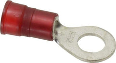 3M - 8-8 AWG Partially Insulated Crimp Connection Circular Ring Terminal - 5/16" Stud, Copper Contact - First Tool & Supply