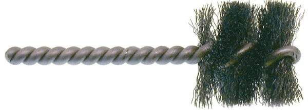Osborn - 1" Long x 1-1/4" Diam Steel Internal Brush - Single Spiral, 3-1/2" OAL, 0.008" Wire Diam, 1/4" Shank Diam - First Tool & Supply