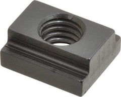 Gibraltar - 7/16-14 Tapped Through T Slot Nut - 1/2" Slot Width, 3/4 x 7/32" Base Width x Height, 7/8 x 3/8" OAL x Height - First Tool & Supply