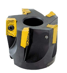 Kennametal - 2-1/2" Cut Diam, 3/4" Arbor Hole, 0.3" Max Depth of Cut, 42° Indexable Chamfer & Angle Face Mill - 5 Inserts, OD 04 Insert, Right Hand Cut, 5 Flutes, Through Coolant, Series 7745 VOD 04 - First Tool & Supply