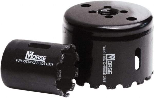 M.K. MORSE - 4-3/8" Diam, 1-15/16" Cutting Depth, Hole Saw - Carbide Grit Saw, Gulleted Edge - First Tool & Supply