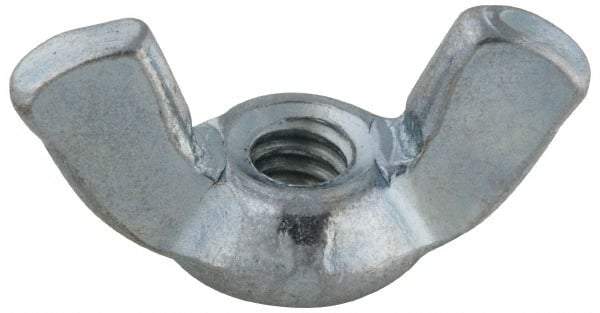 Value Collection - #10-24 UNC, Steel Standard Wing Nut - Grade 2, 0.91" Wing Span, 0.47" Wing Span - First Tool & Supply