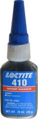 Loctite - 0.70 oz Bottle Black Instant Adhesive - Series 410, 90 sec Fixture Time, 24 hr Full Cure Time, Bonds to Metal, Plastic & Rubber - First Tool & Supply