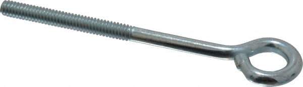 Gibraltar - 1/4-20, Zinc-Plated Finish, Steel Wire Turned Open Eye Bolt - 2" Thread Length, 1/2" ID x 1" OD, 3-1/2" Shank Length - First Tool & Supply