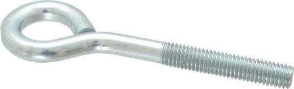 Gibraltar - 1/2-13, Zinc-Plated Finish, Steel Wire Turned Open Eye Bolt - 2-1/2" Thread Length, 1" ID x 2" OD, 4" Shank Length - First Tool & Supply