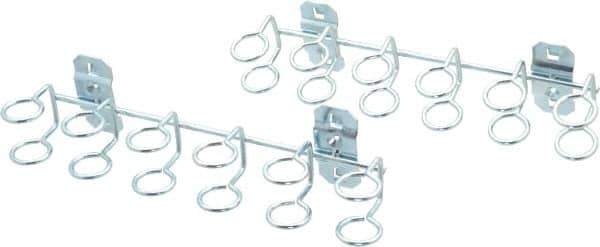 Triton - 3/4" ID, 9" Long 2 Pack, 9" Wide Multi-Ring Tool Holder 3/4" Ring ID & 1-3/4" Deep Pegboard Hooks - 1-3/4" Projection, Steel - First Tool & Supply