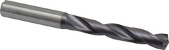 Kennametal - 27/64" 140° Solid Carbide Jobber Drill - TiAlN Finish, Right Hand Cut, Spiral Flute, Straight Shank, 118mm OAL, Standard Point - First Tool & Supply