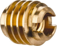 E-Z LOK - #6-32, Brass Knife Insert - 1/4" Drill, 1/4" Hole Diam, 3/8" Long, 1/2" Min Grip - First Tool & Supply