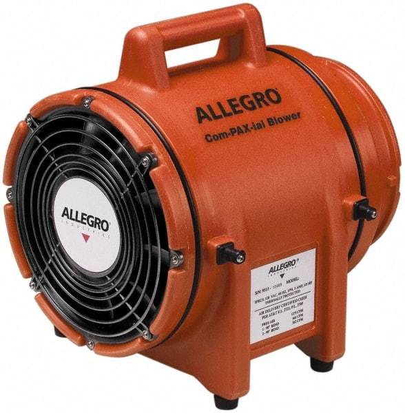 Allegro - 8" Inlet, Electric AC Axial Blower - 0.33 hp, 900 CFM, Explosion Proof, 115 Max Voltage Rating - First Tool & Supply