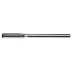 7/16 STR / RHC HSS+TCT Carbide-Tipped Straight Shank Straight Flute Reamer - Bright - Exact Industrial Supply