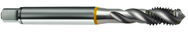 M2.3x0.40 6H 3-Flute Cobalt Yellow Ring Semi-Bottoming 40 degree Spiral Flute Tap-Bright - First Tool & Supply