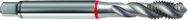 M2.5x0.45 6H 3-Flute Cobalt Red Ring Semi-Bottoming 40 degree Spiral Flute Tap-Bright - First Tool & Supply