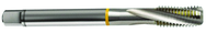 M12x1.25 6H 3-Flute Cobalt Yellow Ring Semi-Bottoming 15 degree Spiral Flute Tap-Bright - First Tool & Supply