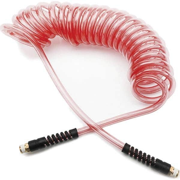 Parker - Coiled & Self-Storing Hose Inside Diameter (Inch): 1/4 Material: 95A Shore Durometer Polyurethane - First Tool & Supply