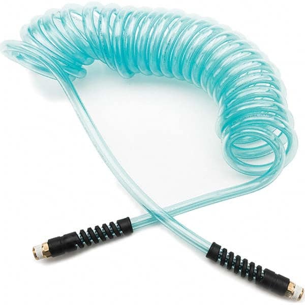 Parker - Coiled & Self-Storing Hose Inside Diameter (Inch): 1/4 Material: 95A Shore Durometer Polyurethane - First Tool & Supply