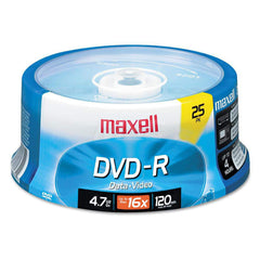 Maxell - Office Machine Supplies & Accessories; Office Machine/Equipment Accessory Type: DVD+R Disc ; For Use With: General Purpose DVD-R/RW; DVD-RAM/R; DVD-Multi Drives/Recorders; Dual DVD?RW/R Drives; Read Compatible With DVD-ROM; DVD-Video; DVD-Audio - Exact Industrial Supply