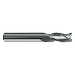 3/8 Dia. x 3 Overall Length 3-Flute Square End Solid Carbide SE End Mill-Round Shank-Center Cut-Uncoated - First Tool & Supply