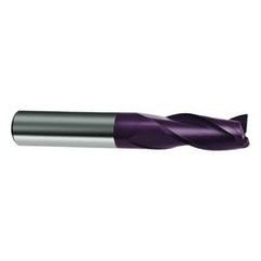 1/4 Dia. x 2-1/2 Overall Length 3-Flute Square End Solid Carbide SE End Mill-Round Shank-Center Cut-Firex - First Tool & Supply