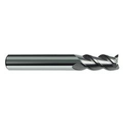 1/4" Dia. - 2-1/2" OAL - 45° Helix Bright Carbide End Mill - 3 FL - First Tool & Supply