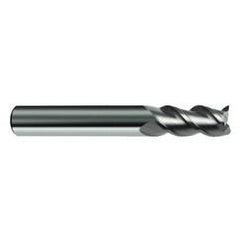 7/16" Dia. - 3" OAL - 45° Helix Bright Carbide End Mill - 3 FL - First Tool & Supply