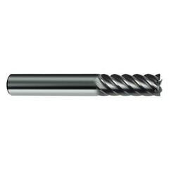 1/4" Dia. - 2-1/2" OAL - 45° Helix Bright Carbide End Mill - 6 FL - First Tool & Supply