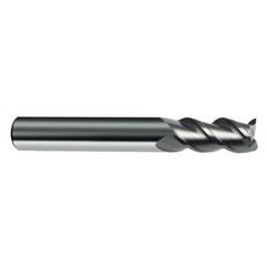 6.5mm Dia. - 60mm OAL - 45° Helix Bright Carbide End Mill - 3 FL - First Tool & Supply