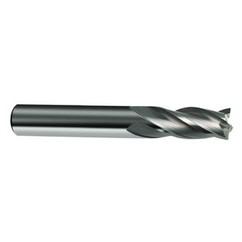 7.5mm Dia. x 63mm Overall Length 4-Flute Square End Solid Carbide SE End Mill-Round Shank-Center Cut-Uncoated - First Tool & Supply