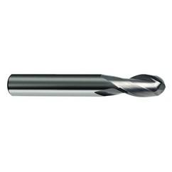 3/8" Dia. - 2-1/2" OAL - 30 Helix Bright CBD Ball Nose EM - 2 FL - First Tool & Supply