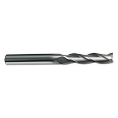 8mm Dia. - 100mm OAL - 45° Helix Bright Carbide End Mill - 2 FL - First Tool & Supply