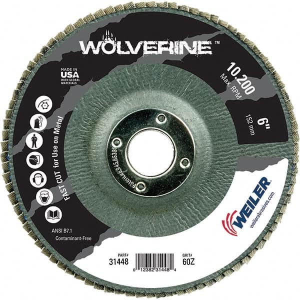 Weiler - Flap Discs Abrasive Type: Coated Flap Disc Type: Type 29 - First Tool & Supply