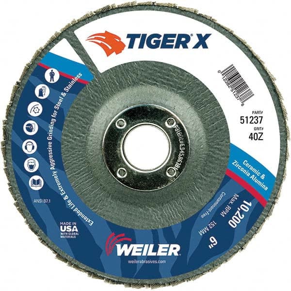 Weiler - Flap Discs Abrasive Type: Coated Flap Disc Type: Type 29 - First Tool & Supply