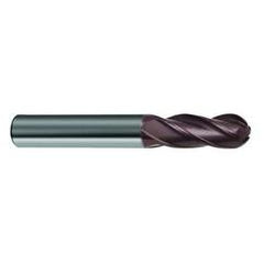 3/16" Dia. - 2" OAL - 4 FL Variable Helix Nano-A Carbide Ball Nose End Mill - First Tool & Supply