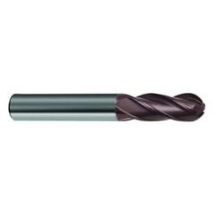 5/8" Dia. - 3-1/2" OAL - 4 FL Variable Helix Nano-A Carbide Ball Nose End Mill - First Tool & Supply