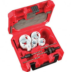 Milwaukee Tool - Hole Saw Kits Minimum Saw Diameter (Inch): 7/8 Maximum Saw Diameter (Inch): 2-1/2 - First Tool & Supply