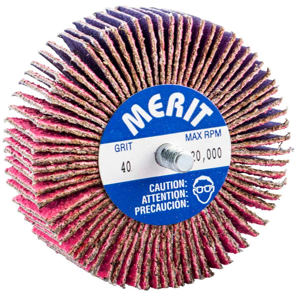 Merit Abrasives - 3 x 1" 40 Grit Ceramic Alumina Unmounted Flap Wheel - First Tool & Supply