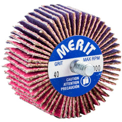 Merit Abrasives - 2 x 1" 40 Grit Ceramic Alumina Unmounted Flap Wheel - First Tool & Supply