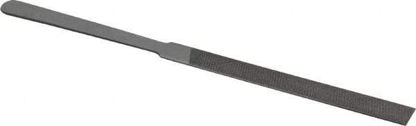 Nicholson - 5-1/4" Long, Flat American-Pattern File - Double Cut, 0.44" Overall Thickness, Handle - First Tool & Supply