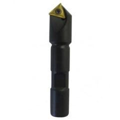 90° Point- 0.047" Min- 0.5" SH- Indexable Countersink & Chamfering Tool - First Tool & Supply