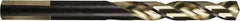 Hertel - 17/64" 137° High Speed Steel Jobber Drill - Oxide/Gold Finish, Right Hand Cut, Spiral Flute, 4-1/8" OAL, Split Point - First Tool & Supply