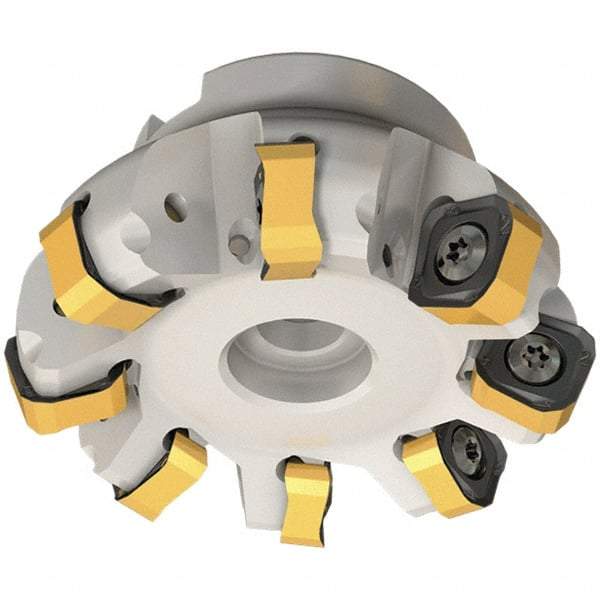 Iscar - 109.7mm Cut Diam, 32mm Arbor Hole, 6mm Max Depth of Cut, 65° Indexable Chamfer & Angle Face Mill - 8 Inserts, OXMT 0507\xB6RXMT 1607\xB6S865 SNMU 1305 Insert, Right Hand Cut, 8 Flutes, Through Coolant, Series Helido - First Tool & Supply