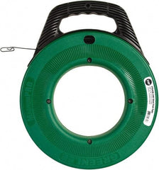 Greenlee - 240 Ft. Long x 1/8 Inch Wide, Steel Fish Tape - 400 Lb. Pulling Strength, Includes Case - First Tool & Supply