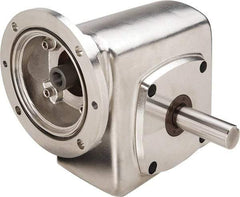 Boston Gear - 1-3/4 Centerline Distance, 30:1, 58 RPM Output, 0.65 Input Horsepower, 573 Lbs. Max Torque, Speed Reducer - Part No. SSF71830KB5JS, Single Shaft Right, 5/8" Bore, 3.81" High, 56C NEMA - First Tool & Supply